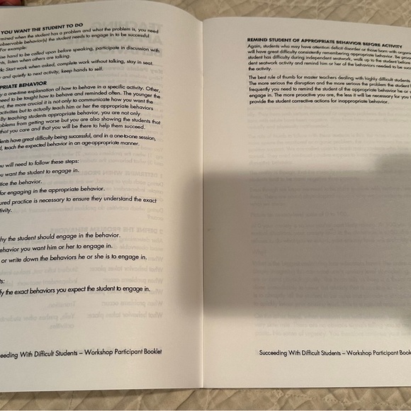 Succeeding with difficult students- workshop participant booklet- Lee Canter - Picture 4 of 7